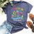 Infinity & Beyond For Patients Nurse Healthcare Graphic Bella Canvas T-shirt Heather Navy