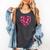 Valentine's Day Baseball Heart Softball Player Sports Lover Comfort Colors Tank Top Pepper