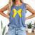 Baseball Bow Baseball Mom Women Baseball Mama Comfort Colors Tank Top Blue Jean