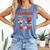 Baseball Mom Heart Baseball Mama Mother's Day Comfort Colors Tank Top Blue Jean