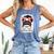 Baseball Mom Messy Bun Hair Player Mom Comfort Colors Tank Top Blue Jean