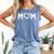 Cute Baseball Mom Favorite Player Mother's Day Comfort Colors Tank Top Blue Jean
