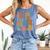 Groovy In My Baseball Mom Era Softball Game Day Comfort Colors Tank Top Blue Jean
