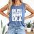 Groovy Retro In My Baseball Mom Era Comfort Colors Tank Top Blue Jean