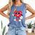 Heart Play Baseball Valentine's Day Teens Boys Girls Kids Comfort Colors Tank Top Blue Jean