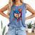 HUGvyn 7th Birthday Baseball Ice Cream Drip Number 7 Kid Boy Comfort Colors Tank Top Blue Jean
