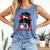 Peru Baseball Mom Messy Bun Comfort Colors Tank Top Blue Jean