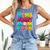 Retro Mama Mommy Mom Bruh Baseball Women Girls Comfort Colors Tank Top Blue Jean