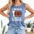 I Tackled 100 Days Of School Baseball Player Kids Teacher Comfort Colors Tank Top Blue Jean