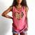 Baseball Mom Leopard Heart Valentine Day Mother Day Comfort Colors Tank Top Watermelon
