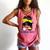 Colombia Baseball Mom Messy Bun Comfort Colors Tank Top Watermelon