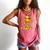 Melting Baseball Mascot Slugger Bat Cap Cartoon Comfort Colors Tank Top Watermelon