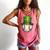St Patricks Day Baseball Player Leprechaun Hat Men Boys Kids Comfort Colors Tank Top Watermelon