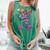 Skelton Playing Baseball Halloween Baseball Drip Boys Kids Comfort Colors Tank Top Violet