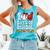 100 Days Of School Cute Bow Baseball Boy Girl Teacher Comfort Colors Tank Top Light Green