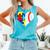 Autism Baseball Heart Autism Puzzle Baseball Mom Comfort Colors Tank Top Light Green