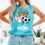 Ball Mom Soccer Baseball Mom Heart Comfort Colors Tank Top Light Green