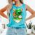 Baseball Life Style Ice Cream Drip Green Premium Tri-Blend Comfort Colors Tank Top Light Green