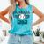 Baseball Mom Leopard Heart Game Day Comfort Colors Tank Top Light Green