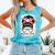 Baseball Mom Messy Bun Hair Player Mom Comfort Colors Tank Top Light Green