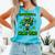 Baseball St Patrick's Day Irish Shamrock Trendy Comfort Colors Tank Top Light Green