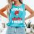 Boys Baseball Valentines Shirt Sterling Hearts Baseball Comfort Colors Tank Top Light Green