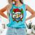Christmas Baseball Ice Cream Drip Santa Baseball Player Kids Comfort Colors Tank Top Light Green