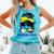 Colombia Baseball Mom Messy Bun Comfort Colors Tank Top Light Green