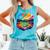Colorful Baseball Field Home Run Baseball Player Fans Comfort Colors Tank Top Light Green
