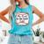 Cute Baseball Mom My Heart On That Field Sister Girl Toddler Comfort Colors Tank Top Light Green