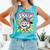 Drip Baseball Boy Youth Kid Ice Cream Dripping Baseball Bruh Comfort Colors Tank Top Light Green