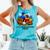 Father Son Baseball Father's Day Comfort Colors Tank Top Light Green