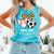 Game Day Vibes Soccer Baseball Mom Heart Comfort Colors Tank Top Light Green
