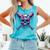 Halloween Baseball Skull Drip Baseball Lifestyle Boy Men Comfort Colors Tank Top Light Green