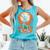 Halloween Skeleton Baseball Player Costume Men Boys Kids Comfort Colors Tank Top Light Green
