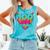 Happy 100 Days Of School Costume Baseball Drip Ice Cream Comfort Colors Tank Top Light Green