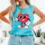 Heart Play Baseball Valentine's Day Teens Boys Girls Kids Comfort Colors Tank Top Light Green