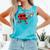 Heart Valentines Day Baseball Men Boys Kids Teens Comfort Colors Tank Top Light Green