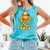 Melting Baseball Mascot Slugger Bat Cap Cartoon Comfort Colors Tank Top Light Green