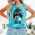 Mom Of Ballers Messy Bun Football Mom Baseball Mom Of Both Comfort Colors Tank Top Light Green