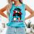 Peru Baseball Mom Messy Bun Comfort Colors Tank Top Light Green