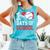 Retro 100 Days Of School Baseball Teacher Student 100 Days Comfort Colors Tank Top Light Green