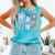 Stamps Coquette Bow Baseball Kids Youth Girls Baseball Mom Comfort Colors Tank Top Light Green