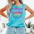 I Survived 100 Days Of School Baseball 100th Day Kids Girls Comfort Colors Tank Top Light Green