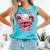 Valentine Baseball Lifestyle Home Plate Ice-Cream Drip Boys Comfort Colors Tank Top Light Green