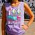 100 Days Of School Boys Kids 100th Day Of School Baseball Comfort Colors Tank Top Lagoon