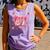 6 7 Melting Number Arrow Baseball Drip Valentine's Day Comfort Colors Tank Top Lagoon