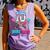 Baseball 10 Year Old Ice Cream Drip 10th Bday Double Digits Comfort Colors Tank Top Lagoon