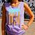 Baseball Drip Dripping Ice Cream Sport Player American Flag Comfort Colors Tank Top Lagoon