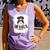 Baseball Mom Messy Bun Mommy Baseball Player Comfort Colors Tank Top Lagoon